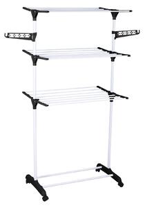 Uscător vertical pentru rufe cu loc pentru umerașe, 160 cm, ALTO