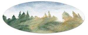 Protectie podea scaun Peisaj de pădure acuarelă