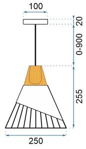 Lampa DE TAVAN SUSPENDABILA scandinav Metal APP225-1CP