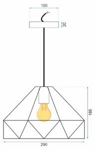 Lampa DE TAVAN SUSPENDABILA metal alb APP237-1CP