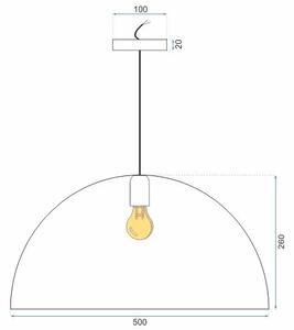 Lampă de tavan suspendată neagra 50cm APP379-1CP