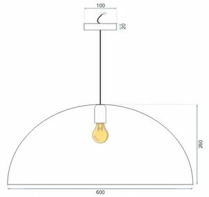Lampă de tavan suspendată neagra 60cm APP380-1CP