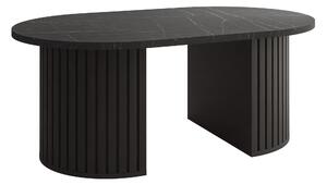 Măsuță de cafea Comfivo Ulma, Negru, Marmură neagră, PAL laminat, MDF, 43x65x110cm, 23 kg