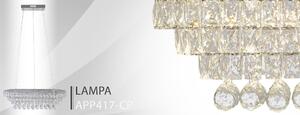 Lampă de tavan suspendată cristal LED 102W telecomandă APP417-CP