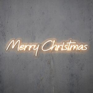 Lampă de perete cu neon alb pentru Crăciun - Merry Christmas