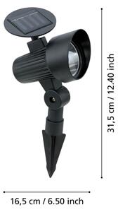 Eglo 48504 - Set 3x lămpi solare LED GIONATA LED/200 mAh IP44 negru