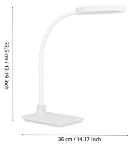 Eglo 902178 - Lampă de masă LED LAURO, dimabilă, LED/5,5W/230V 2700/4000/6500K, albă