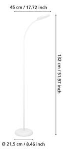 Eglo 902179 - Lampă de podea LAURO LED, dimabilă, 5,5W, 230V, 2700/4000/6500K, albă
