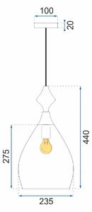 Lampă de tavan din sticlă Chihlimbar APP432-1CP