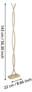 Eglo 901107 - Lampă de podea LASANA LED/36W/230V, aurie