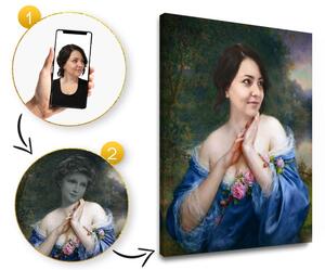 Cadou pentru femei - Portret istoric fotografia pe pânză