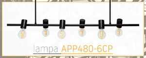 Lampă de tavan din metal, negru industrial APP480-6CP