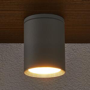 Lucande Plafonieră de exterior Minna, gri argintiu, Gri, Aluminiu, Modern