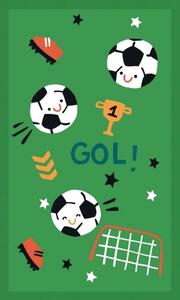 Prosop din bumbac pentru copii cu motive fotbalistice - GOAL Lățime: 30 cm | Lungime: 50 cm