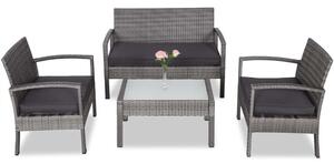 Deuba Set canapele de gradina - perne gri, antracit