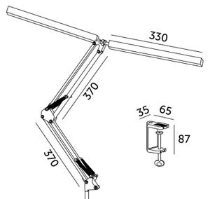 Lampă LED dimabilă de masă Brilagi VARIO LED/15W/230V 3000-6000K negru