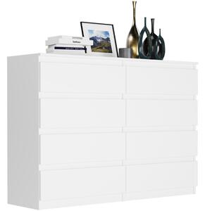 Comodă modernă cu 8 sertare R-140-S8 - diferite variante de culoare Alb