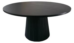 Masuta Cafea Rotunda Collin Lemn De Acacia Diametru 80 Cm Neagra