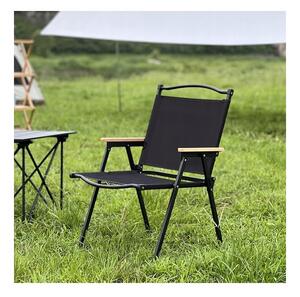 Scaun pliabil negru, pentru gradina, camping si pescuit, JollyMag, KRT09CZ, 76x45x50 cm