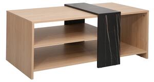 Masuta Cafea Cozzart PAL, Finisaj Stejar-Marmura Neagra, Dim. 100x53x41.5 Cm