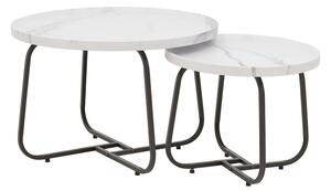 Set 2 Masute Cafea Crissbay MDF Finisaj Marmura Alba