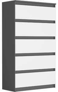 Comoda înaltă R-5 - diferite variante de culoare antracit mix alb