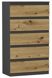 Comoda înaltă R-5 - diferite variante de culoare antracit mix artisan