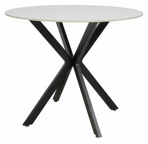 Masă de bucătărie Talia 90 cm, marmură / negru