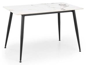 Masă de bucătărie Webster 120 cm, marmură / negru