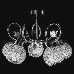 Candelabru cu lampă de cristal cu frunze metalice APP636-5C