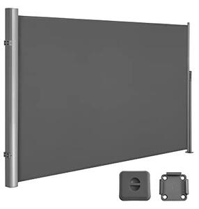 Copertină laterală pentru terasă, pentru limitarea vizibilității, gri, 280 g/m² 200 x 400 cm