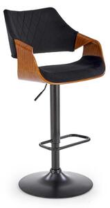 Scaun de bar Hazel, negru / nuc