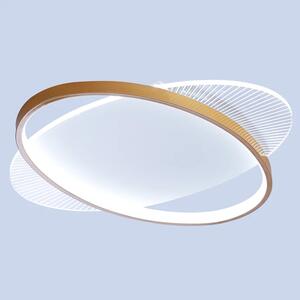 Plafoniera Gravity Erste LED 48W 3360lm, Plafoniera Moderna Reglabila 3000-6000K, Corp Iluminat Interior Alb-Auriu Elegant, 480x60mm Design Chic