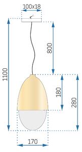 Lampa Metal Wood APP952-1CP