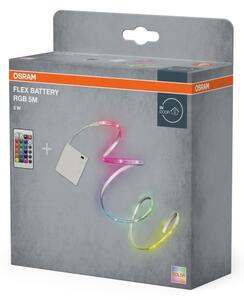 Osram - Bandă LED RGB reglabilă FLEX BATTERY 5m LED/5W/4xAA + telecomandă