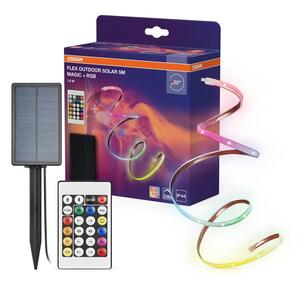 Osram - bandă solară LED RGB reglabilă FLEX MAGIC 5m LED/1,6W/3,7V 2000 mAh IP44 +CU TELECOMANDĂ