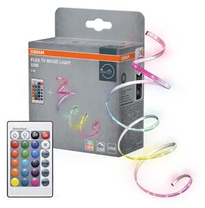 Osram - bandă LED RGB reglabilă FLEX TV MOOD 1,5m LED/4W/5V + telecomandă