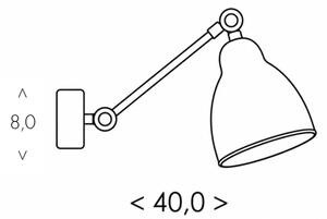 BRILAGI - Aplică de perete QUILL 1xE27/40W/230V 40 cm bej