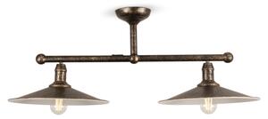 BRILAGI - Lampă suspendată pe tijă FORGE 2xE27/60W/230V cupru/patină
