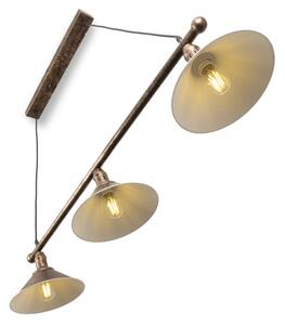 BRILAGI - Lustru suspendat pe cablu FORGE 3xE27/60W/230V cupru/patină