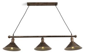 BRILAGI - Lustru suspendat pe cablu FORGE 3xE27/60W/230V cupru/patină