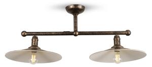 BRILAGI - Lampă suspendată pe tijă FORGE 2xE27/60W/230V cupru/patină