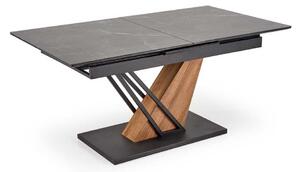 Masă de bucătărie Sterzo 140-180 x 90 cm, negru / stejar auriu