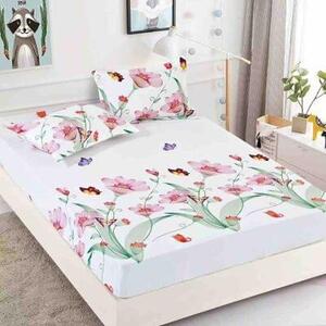 Husa protectie pat cu elastic, bumbac finet, 180 x 200 cm, 3 piese, HPP10