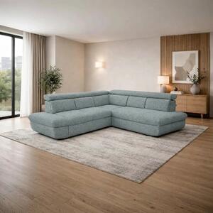 Coltar extensibil sufragerie REGAL, sezlong dreapta, stofa turcoaz - R