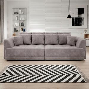 Canapea moderna pentru living TIGA, stofa catifelata bej - Whisper 3