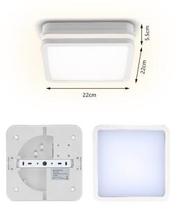 Brilagi - Corp de iluminat exterior BENE LED, 18W/230V, 22x22 cm, alb, IP54