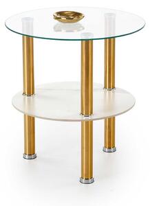 Măsuță de cafea Swansea S, marmură / auriu