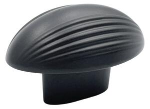 Buton pentru mobila Eluno, finisaj negru cobalt, 51x32 mm