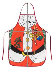 Sort bucatarie, imprimeu Mos Craciun, poliester multicolor, 92x51 cm
